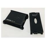 Arc Audii Mini and Kicker DX 500.1 amplifiers. Arc Audii Mini and Kicker DX 500.1 amplifiers.