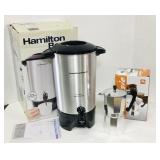 Hamilton Beach 42 cup coffee urn and a 9 cup Ipac