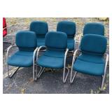 6 Matching office chairs. 6 Matching office chairs.