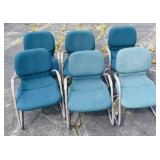 6 office chairs. 6 office chairs.