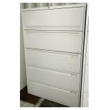 Steelcase 5 Drawer Cabinet, Top Drawer flips up,