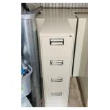 (5) 4 Drawer File Cabinets, locked with no key, (5) 4 Drawer File Cabinets, locked with no key,