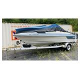 Maverick Cabin Cruiser Boat on EZ Loader Trailer, Maverick Cabin Cruiser Boat on EZ Loader Trailer,
