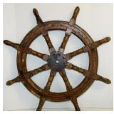 Wooden Ships Wheel, 36" diameter, Metal Center