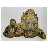 Solid Concrete Lion, 19" x 13" h,