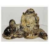 Solid Concrete Lion Statue 19" x 13" h Solid Concrete Lion Statue 19" x 13" h