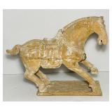 Rare Carved Galloping Wood Horse