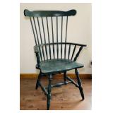 Fan Back or Comb Back Windsor Chair, Green