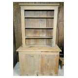 Old Cabinet with Top Shelves, Two Bins, Cutting