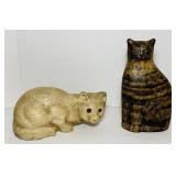 2 Cat Figures, Both are USA Made, Left one has 2 Cat Figures, Both are USA Made, Left one has