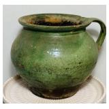 Antique Green Glazed Pottery, Possibly a Chamber Antique Green Glazed Pottery, Possibly a Chamber