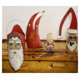 4 Christmas Decorations, Eyes and Mouth light on 4 Christmas Decorations, Eyes and Mouth light on