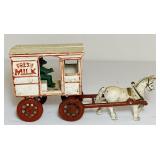 Cast Iron Fresh Milk Horse and Carriage