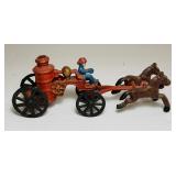 Cast Iron Horse and Carriage Fire Truck