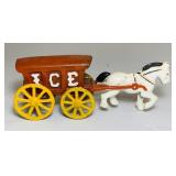 Cast Iron Horse and Carriage Ice Truck Cast Iron Horse and Carriage Ice Truck