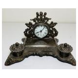 Brass Ink Well with Clock, All Made in India Brass Ink Well with Clock, All Made in India