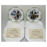 2 Lenox 1993, 1994 Christmas Collectors Plates