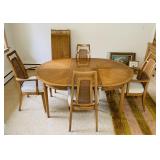 Drexel Dining Room Table and 4 Chairs, Has 2 Drexel Dining Room Table and 4 Chairs, Has 2