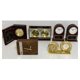 6 Desk Clocks, 1972 Bulova from the Saginaw 6 Desk Clocks, 1972 Bulova from the Saginaw