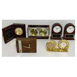 6 Desk Clocks, 1972 Bulova from the Saginaw