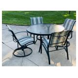 Outdoor Furniture Set, 4 Chairs, 2 w/Arms and