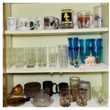Cabinet of Various Glasses, Coffee Cups, Plates, Cabinet of Various Glasses, Coffee Cups, Plates,