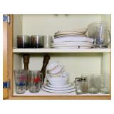 Cabinet Full of Cornelle,Plastic Plates, Salt Cabinet Full of Cornelle,Plastic Plates, Salt