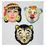 3 Vintage Halloween Masks