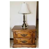 Wood End Stand by Lea, 2 Drawers, 28" x 16" x 23" Wood End Stand by Lea, 2 Drawers, 28" x 16" x 23"