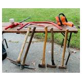Axe, Splitting Maul, Picks, Saws, 2 Electric Axe, Splitting Maul, Picks, Saws, 2 Electric