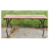 Portable Table made with 1 3/4" x 7" Wood, 5ft 4" Portable Table made with 1 3/4" x 7" Wood, 5ft 4"