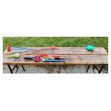 Ice Fishing Poles and Kermit Kids Pole, 1 Has a Ice Fishing Poles and Kermit Kids Pole, 1 Has a