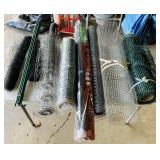 Rolls of wire and plastic Fence/ Netting