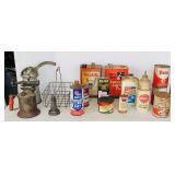 Vintage Oil Cans, Bottles, Oil Spout, Filler, Vintage Oil Cans, Bottles, Oil Spout, Filler,