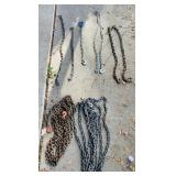 2 Long Chains w/both End Hooks, 6 Short Pieces 2 Long Chains w/both End Hooks, 6 Short Pieces