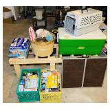 2 totes full of Light bulbs, Portable Table, 2 totes full of Light bulbs, Portable Table,