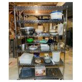 Metal Shelving on Wheels, 4ft x 6ft h Metal Shelving on Wheels, 4ft x 6ft h