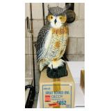 NOS Great Horned Owl Decoy, 20"