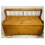 Pine Bench with Storage