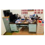 Office Desk, Drawers are FULL, 3 Drawer File