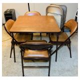 Card Table and 4 Chairs plus 3 extra Samsonite