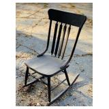 Antique Armless Rocking Chair, missing 1 Back