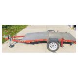 Trailer, 4 ft x 8 ft, Diamond Plate Bed Trailer, 4 ft x 8 ft, Diamond Plate Bed