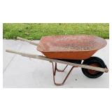 Wheel Barrow, Good Condition, tire holds air Wheel Barrow, Good Condition, tire holds air