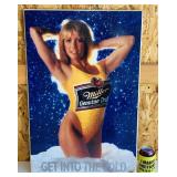 Miller MGD Print on Wood Beer Sign, 20" x 30"