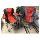 3 chairs, Folding Rocker chair and 2 oversized 3 chairs, Folding Rocker chair and 2 oversized
