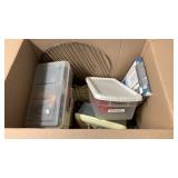 Box of misc. garage items. Box of misc. garage items.