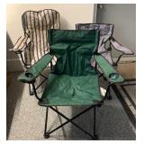 3 lawn chairs. 3 lawn chairs.