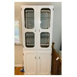 Oak Cabinet Painted White, Doors on both Sides