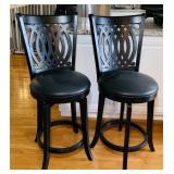2 Matching Swivel Seat Bar Stools, 24? Seat 2 Matching Swivel Seat Bar Stools, 24? Seat